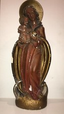 DH. 1947 Madonna mit Kind Gipsfigur Statue Skluptur 44 cm Alt Antik Beschützerin