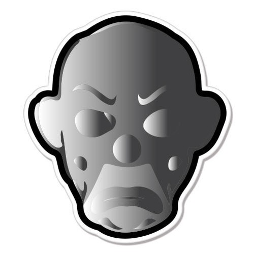 Autoaufkleber clown gray - autoaufkleber,