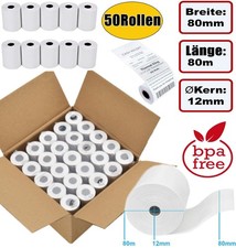 50 Thermorollen 80mm x 80m x