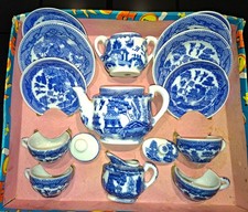 antikes Spielzeug Kinder Teeservice Porzellan Japan ca. 1950 vollständig mit OVP