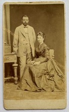 orig. CDV Foto Fotografie Bild alt um 1865 Wien Heitel Paar Mann Frau