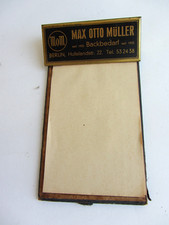 alte Werbung / Reklame "Max Otto Müller Berlin" / Notizblock / antik / Sammler