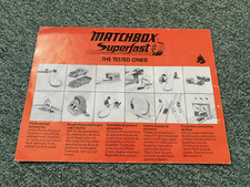 1970 er - Orig.  Matchbox Lesney Superfast Rennbahn "The Tested Ones" Faltblatt