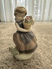 Vintage Lladro Mädchen Figur Spring Is Here Porzellan Statue Der Frühling ist da