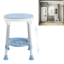 Alu Duschstuhl Badestuhl 360° Drehbar Badhocker Duschhocker mit Anti-Rutsch-Füße