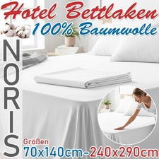 Weiße Bettlaken ohne Gummizug