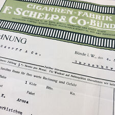 Rechnung Cigarren-Fabrik F. Schelp & Co. Bünde 1915 Zigarren Tabak Briefbogen