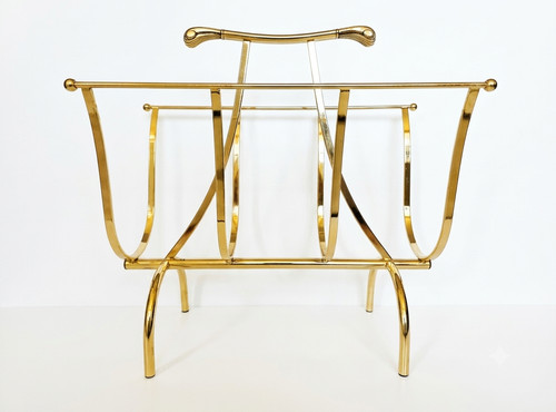 Vintage zeitungsständer gold - zeitungsständer,