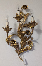 Florentiner Kerzenleuchter Wandleuchte Hans Kögl Hollywood Regency Vintage 60 cm