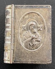 antike Dose Schachtel Etui für Rosenkranz Buchform