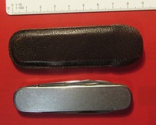 Taschenmesser ED. Wüsthof Solingen Edelstahl 3-teilig Lederetui Germany 60er