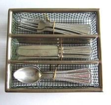 Puppenhaus - Puppenküche - Besteckkasten - Metall