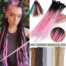 60cm Dreadlocks Hair Extension Braid Handmade Kunsthaar Zöpfe Haarverlängerungen