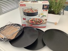Zenker 5-teiliges Pizzaback Set für bis zu 4 Pizza Etagen Bleche Backofen OV NEU