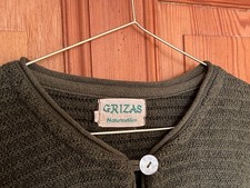 Grizas Naturtextilien Gr.S Damen Strickjacke Kurz Über Bluse/Kleid Olivgrün