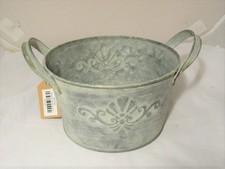 Zink Topf Schale 16x9 cm