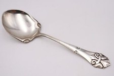 Antik Dänemark Löffel versilbert / franz. Lilie / 2 Türme / Kopenhagen #Z