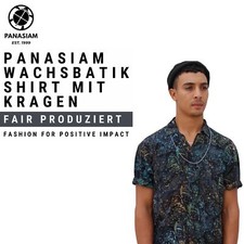 PANASIAM Freizeithemd mit Kragen, handmade, FAIR & natürlich Sommerhemd Hawaii