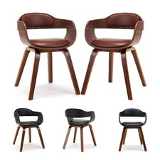 Esszimmerstuhl Stuhl 2× Esstischstuhl Holzstuhl Gepolstert Chair mit Armlehne