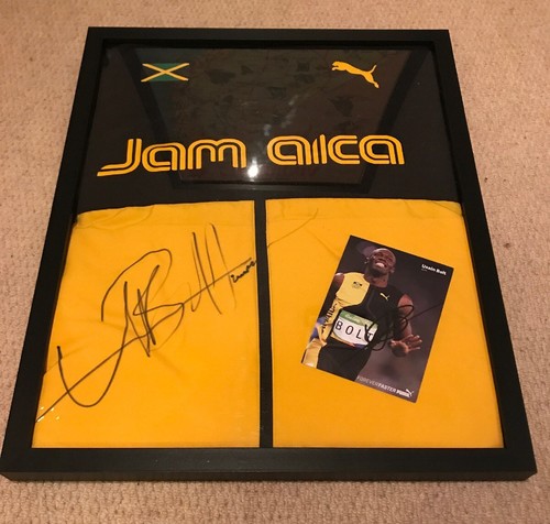Usain bolt signed jamaica puma - usain,