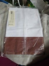 Vintage Damast Tafeltuch Weiß