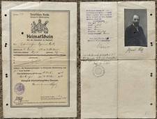 Heimatschein deutsches reich - heimatschein,