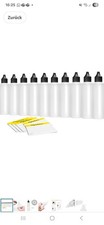 Oputec 9 x 100ml Leerflaschen, Liquidflaschen, Plastikflaschen, Tropfflaschen