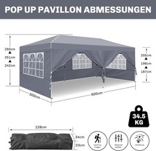 Partyzelt Pavillon 3x6m