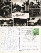 Ansichtskarte Bad Alexandersbad MB: Mariengrotte, Luisendenkmal, uvm 1958