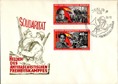 Ddr ersttagsbrief helden des - ddr,