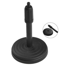 Praktischer höhenverstellbarer Mikrofonständer mit Telefonhalter und rundem Standfuß