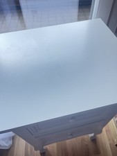 1/2x Nachttisch Holzwerkstoff Schrank Nachtkonsole Kommode Weiß/Schwarz vidaXL