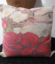 Leinen Kissen  v. Hoff Interieur Rosen 40 x 40cm incl. Federfüllung