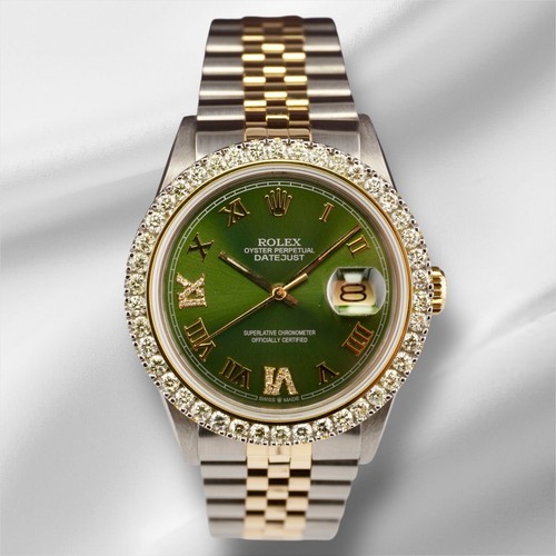 Rolex datejust 36mm 18k - yg, &