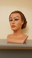 Bergmann Friseurkopf Übungskopf Lady medium Echthaar brau Top Zustand