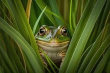 Wandbild: Gefiederter grüner