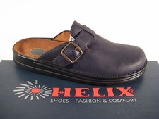 Helix Herren Clogs Pantolette Pantoletten Schuhe Sandalen Sabot schwarz Leder