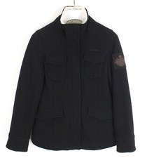 Gaastra Mantel Damen M Reißverschluss Wollmischung Gepolstert Stehkragen Schwarz