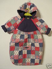 gefütterter PUCKSACK für Babytrage Kindersitz Gr 62 Winterfußsack Baby Baumwolle