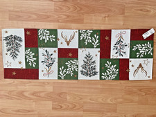 Sander Tischläufer Gobelin 96 x 32 cm "Cheryl" Weihnacht grün-rot