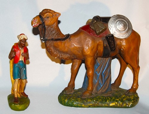Krippenfigur kameltreiber mit - kameltreiber,