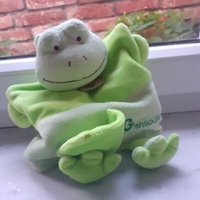 Handpuppe Frosch Fröschlein grün Plüschfigur Kuscheltiere Baby Nat Schmusetier 