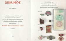 10 DDR Orden Medaille Volkspolizei MfS  Urkunde Ostalgie Held der Arbeit FDGB 41