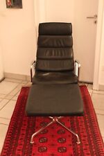 Vintage Vitra Eames Softpad chair  222  223 Leder schwarz  wunderschöne Patina