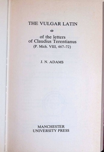 The vulgar latin - vulgar,