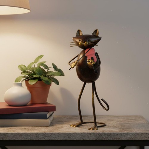 Katzenfigur aus metall - katzenfigur,