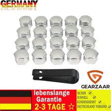 20x Chrom Kappen 17mm für