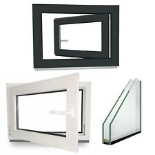 Kellerfenster Fenster Flügel Kunststofffenster Anthrazit Weiß 2 Fach Dreh Kipp