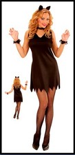 Katzenkostüm Sexy Katze Kostüm Damenkostüm Kleid Mietze Karneval Fasching