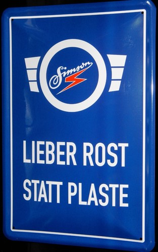Blechschild simson - blechschild,